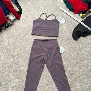 NWT Beyond Yoga set- lavender haze color, size medium for top and bottom